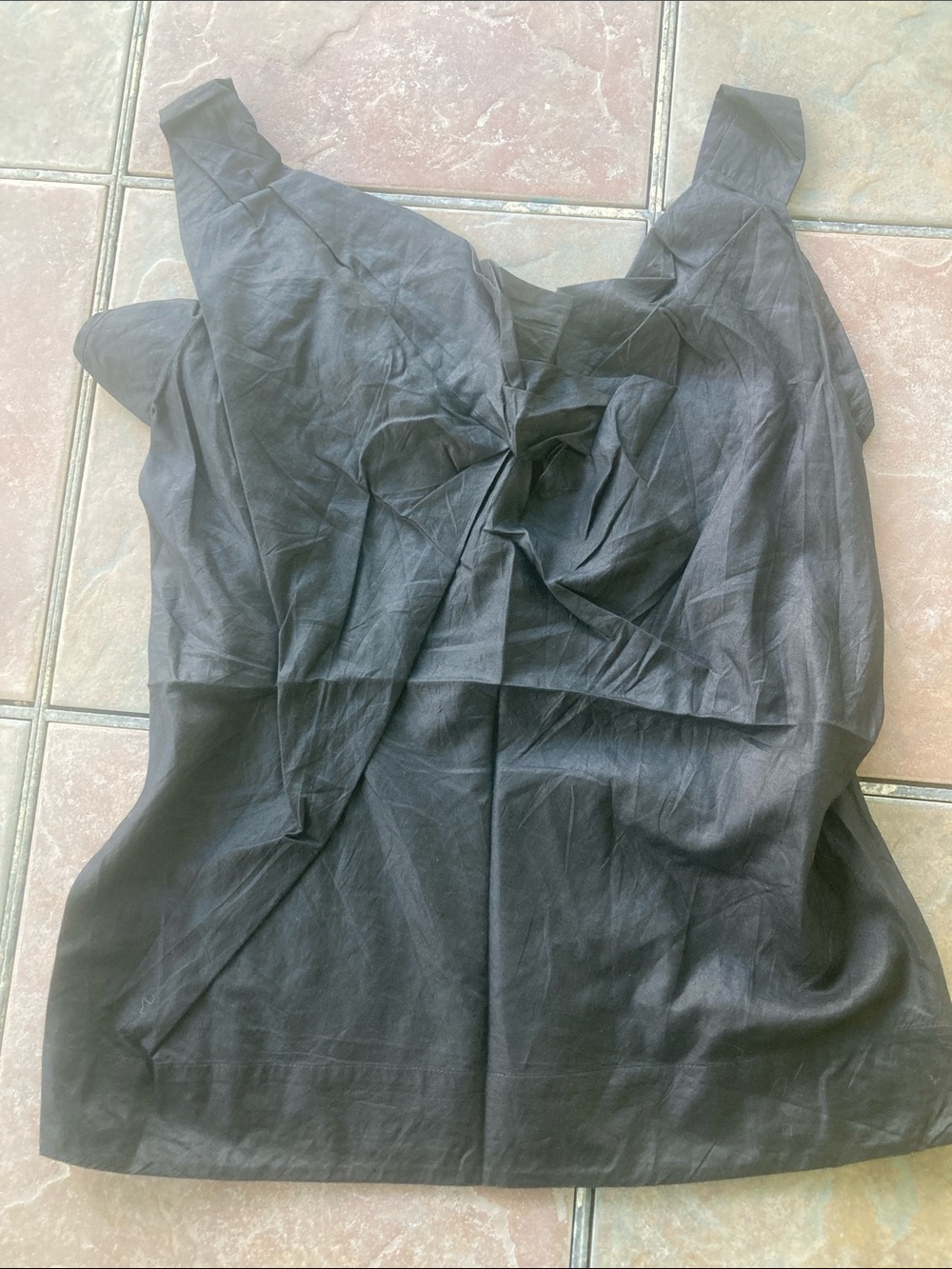 Vivienne Westwood Black Draped Wide-Strap Tank Top